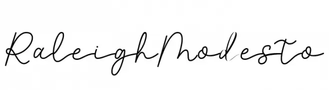 Raleigh Modesto  Frei Schriftart Herunterladen