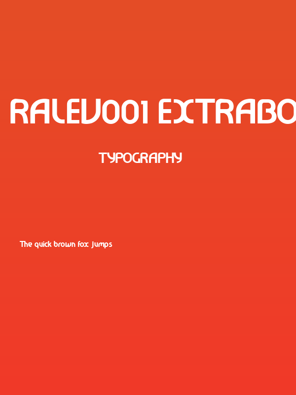 Ralev001 ExtraBold Poster