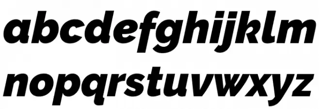 Raleway Black Italic Caratteri MINUSCOLO