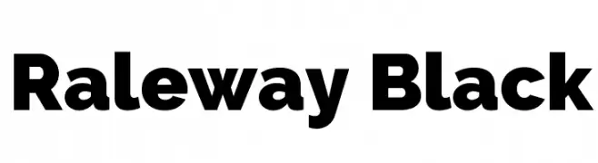 Raleway Black  Frei Schriftart Herunterladen