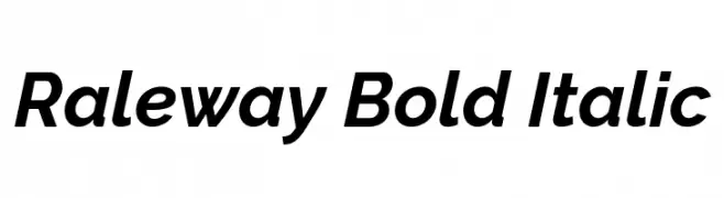 Raleway Bold Italic  Frei Schriftart Herunterladen