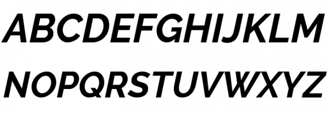 Raleway Bold Italic 字体 大写