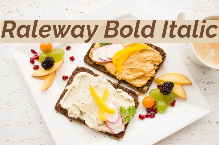 Raleway Bold Italic Font examples