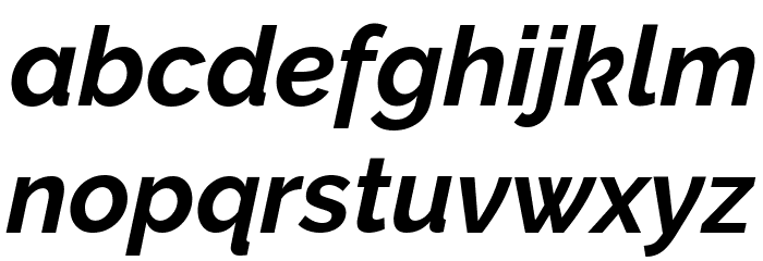 Raleway Bold Italic Font LOWERCASE
