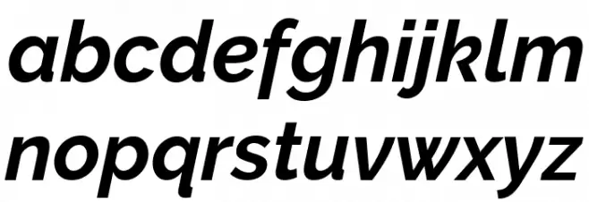 Raleway Bold Italic फ़ॉन्ट लोअरकेस