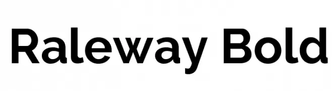 Raleway Bold  Frei Schriftart Herunterladen