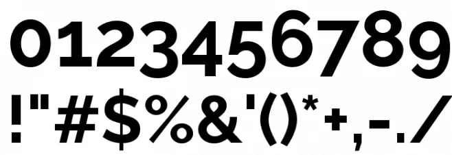 Raleway Bold Font OTHER CHARS