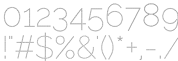 Raleway Dots Font OTHER CHARS