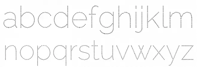 Raleway Dots  フォント 小文字