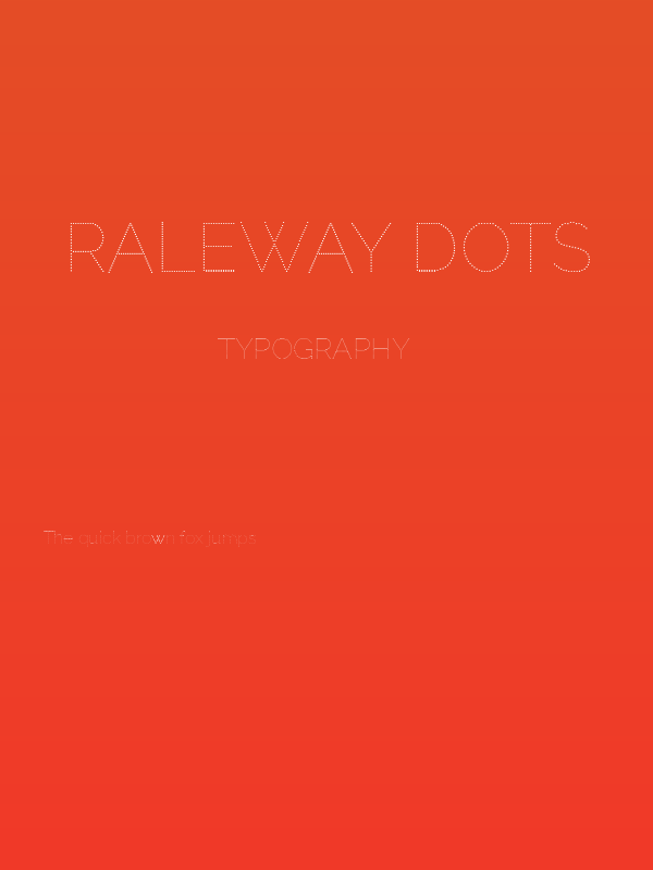 Raleway Dots Poster