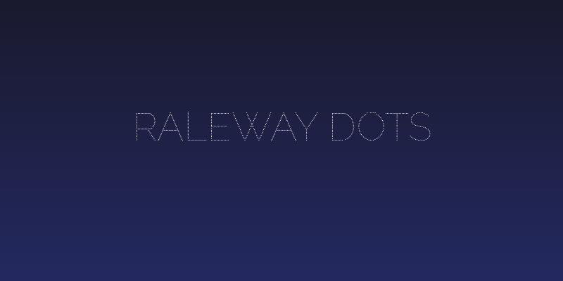 Raleway Dots Social Header