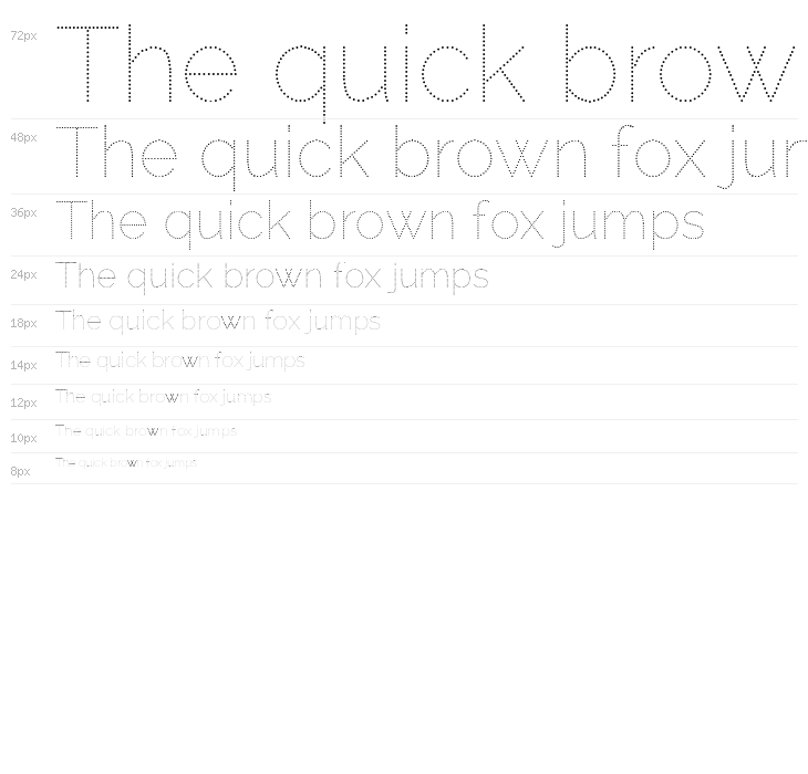 Raleway Dots Waterfall