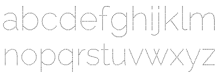 Raleway Dots Font LOWERCASE