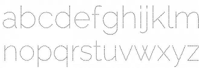 Raleway Dots Font LOWERCASE