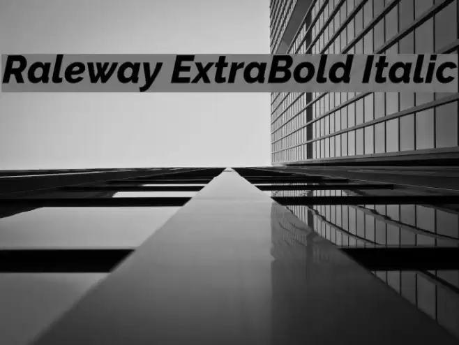 Raleway ExtraBold Italic Font examples