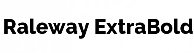 Raleway ExtraBold  Frei Schriftart Herunterladen