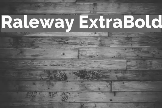 Raleway ExtraBold फ़ॉन्ट examples
