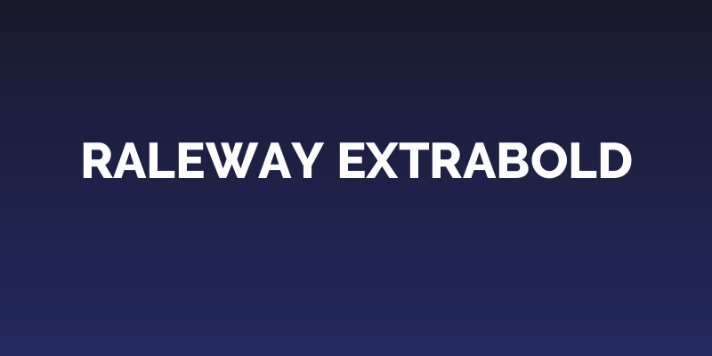 Raleway ExtraBold Social Header