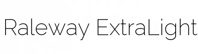 Raleway ExtraLight  Fuentes Gratis Descargar