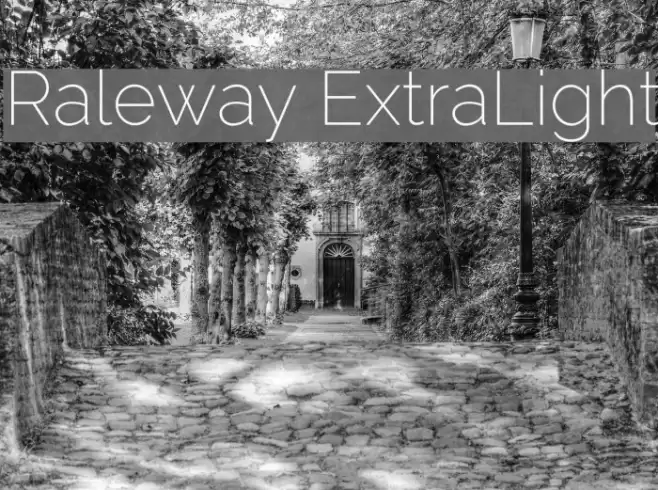 Raleway ExtraLight Font examples