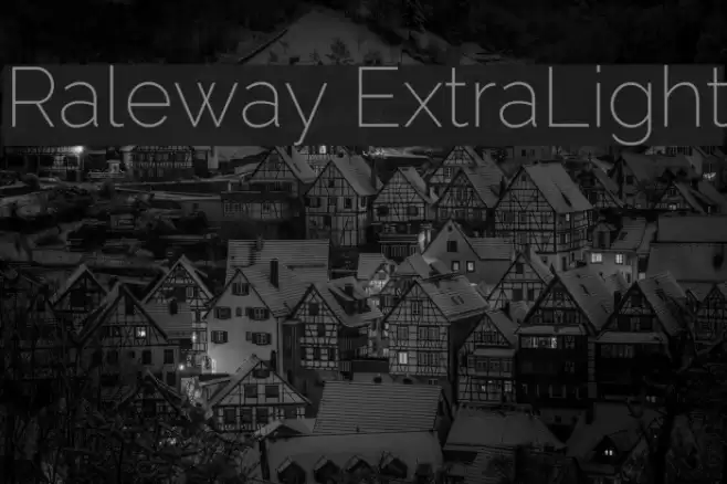 Raleway ExtraLight Font examples