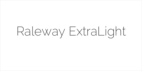 Raleway ExtraLight Logo