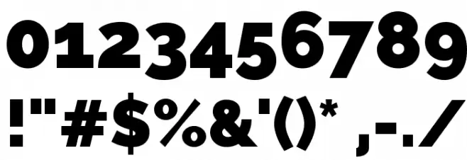 Raleway Heavy Font OTHER CHARS