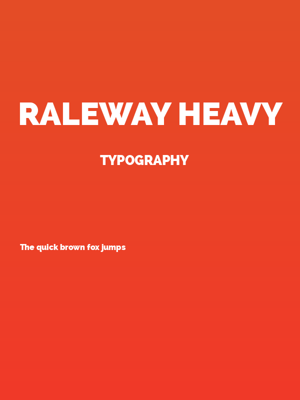Raleway Heavy Poster