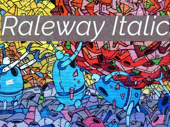 Raleway Italic Font examples