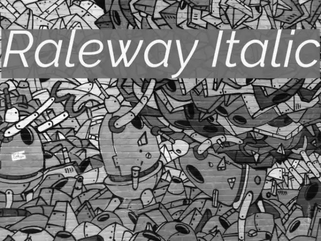 Raleway Italic Font examples