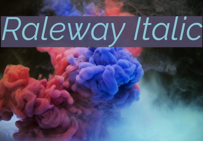 Raleway Italic Font examples