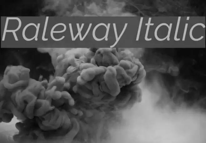Raleway Italic Font examples