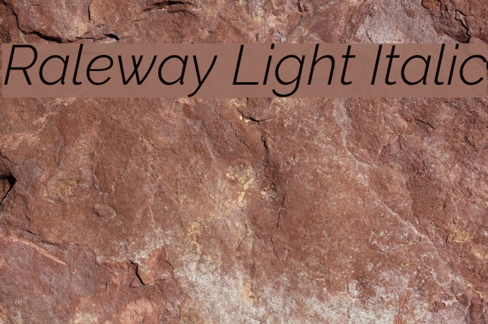 Raleway Light Italic Font examples