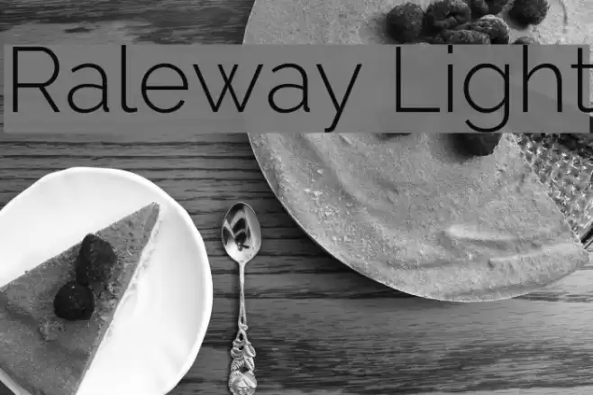 Raleway Light Schriftart examples