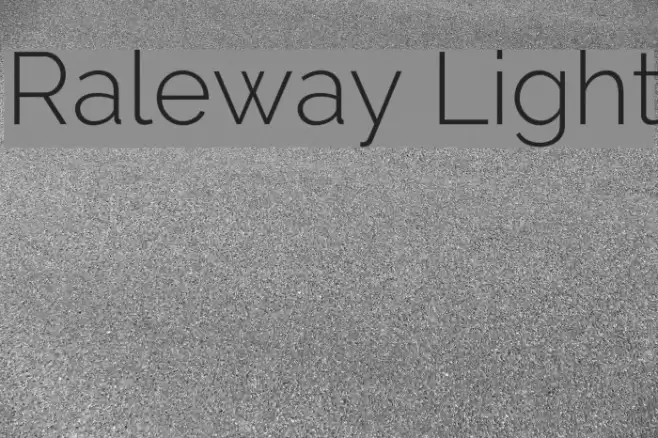 Raleway Light Schriftart examples