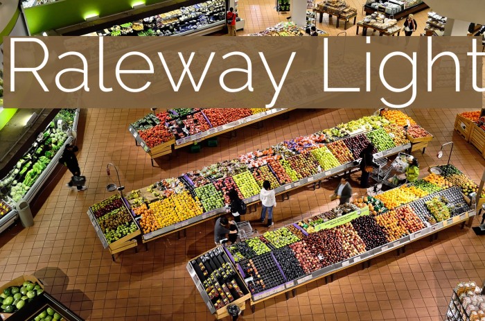 Raleway Light Schriftart examples