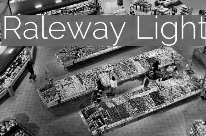 Raleway Light Schriftart examples