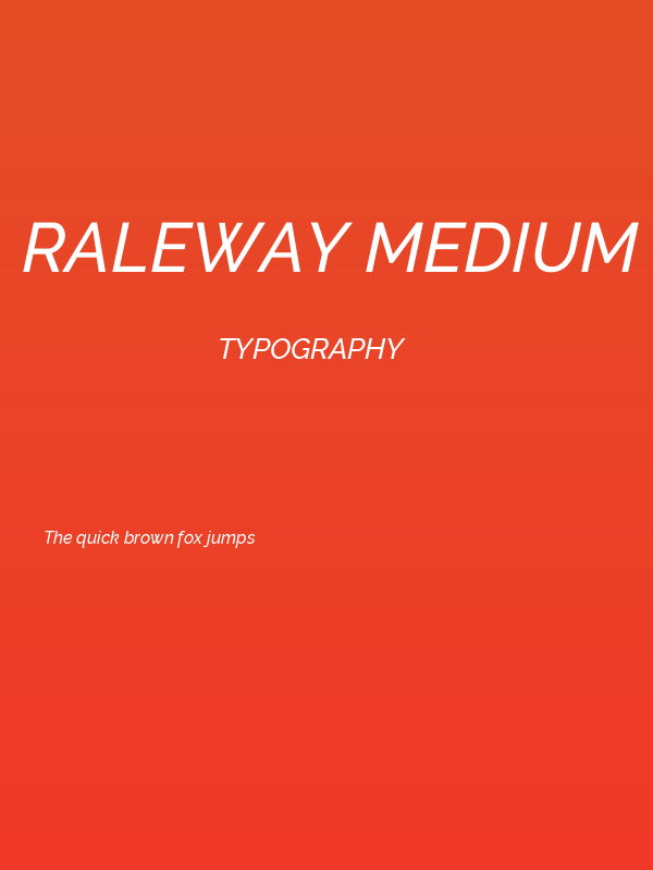 Raleway Medium Italic Poster