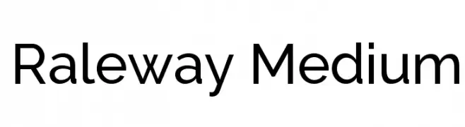 Raleway Medium  لخطوط تنزيل