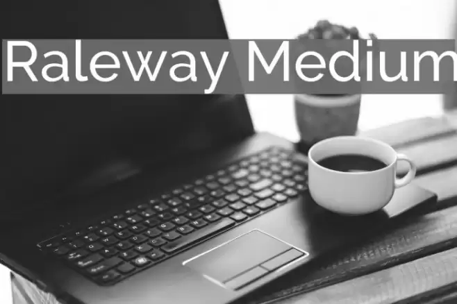 Raleway Medium Font examples