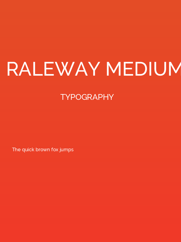 Raleway Medium Poster