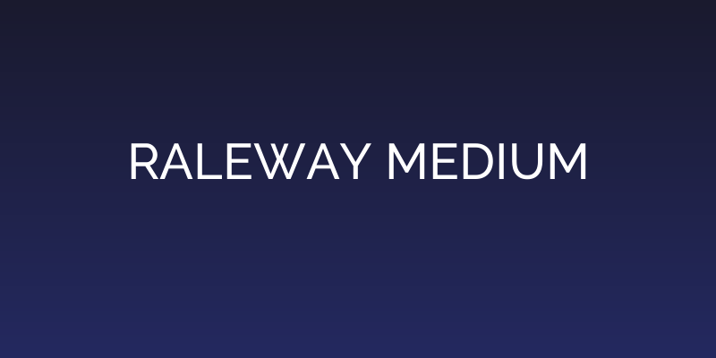 Raleway Medium Social Header