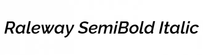 Raleway SemiBold Italic  baixar fontes gratis