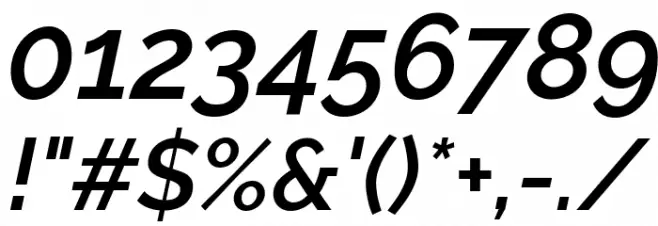 Raleway SemiBold Italic Font OTHER CHARS