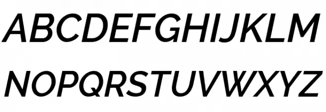 Raleway SemiBold Italic 字体 大写