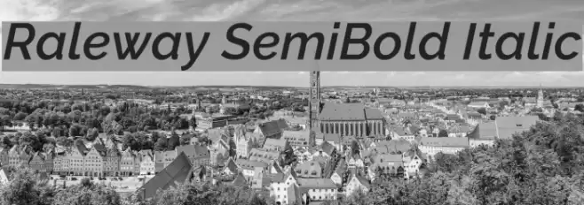 Raleway SemiBold Italic Font examples