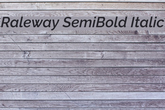 Raleway SemiBold Italic Font examples