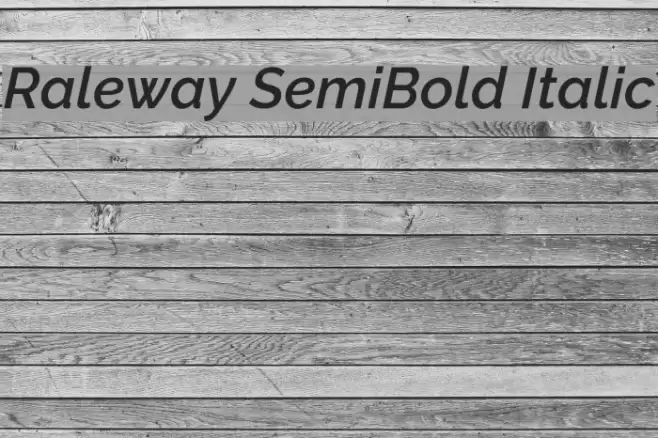 Raleway SemiBold Italic Font examples
