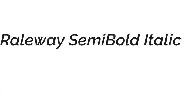 Raleway SemiBold Italic Logo