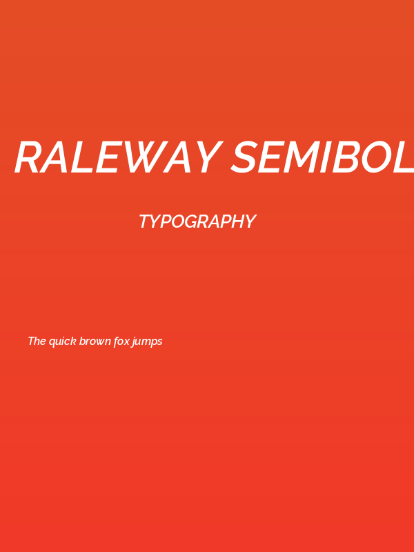 Raleway SemiBold Italic Poster